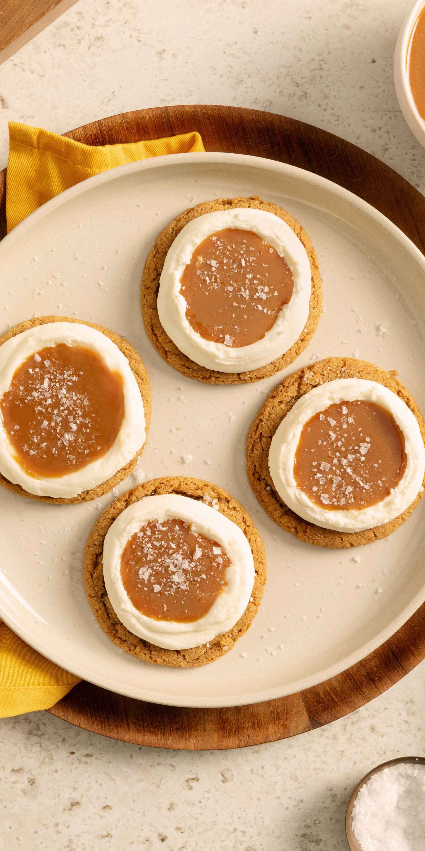 Salted Caramel Ginger Cream Cookies